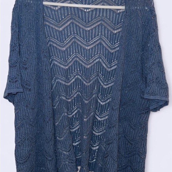 Stylish Navy Open-Front Cardigan - Picture 4 of 4